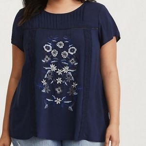 Embroidered top